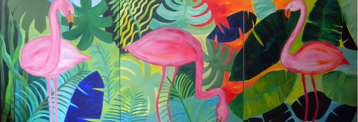 Tropical Flamingo by Virginia di Saverio